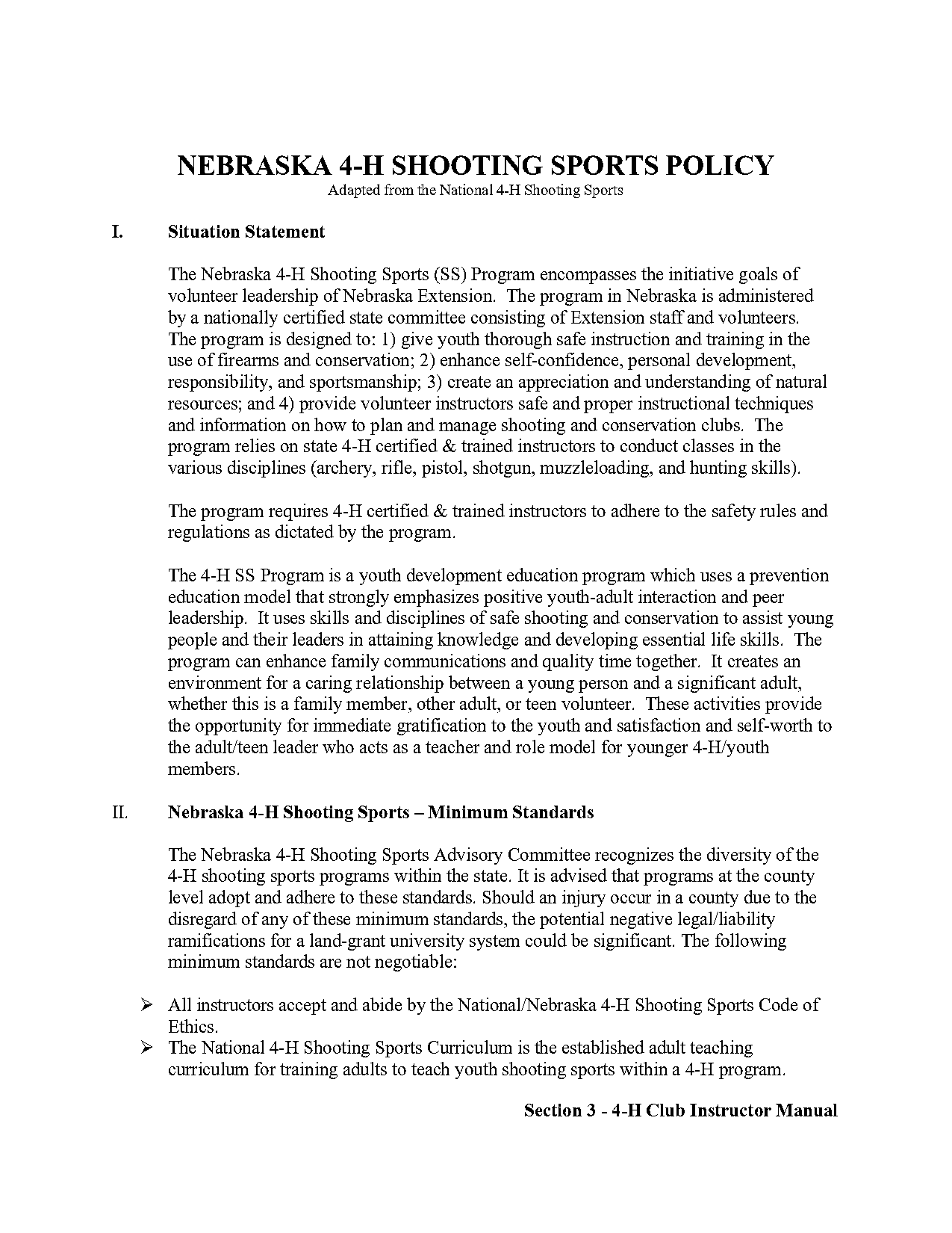 nebraska age requirment for shooting handguns