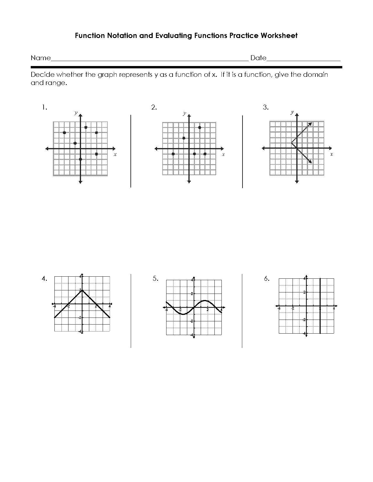 how to do function notation and evaluating functions