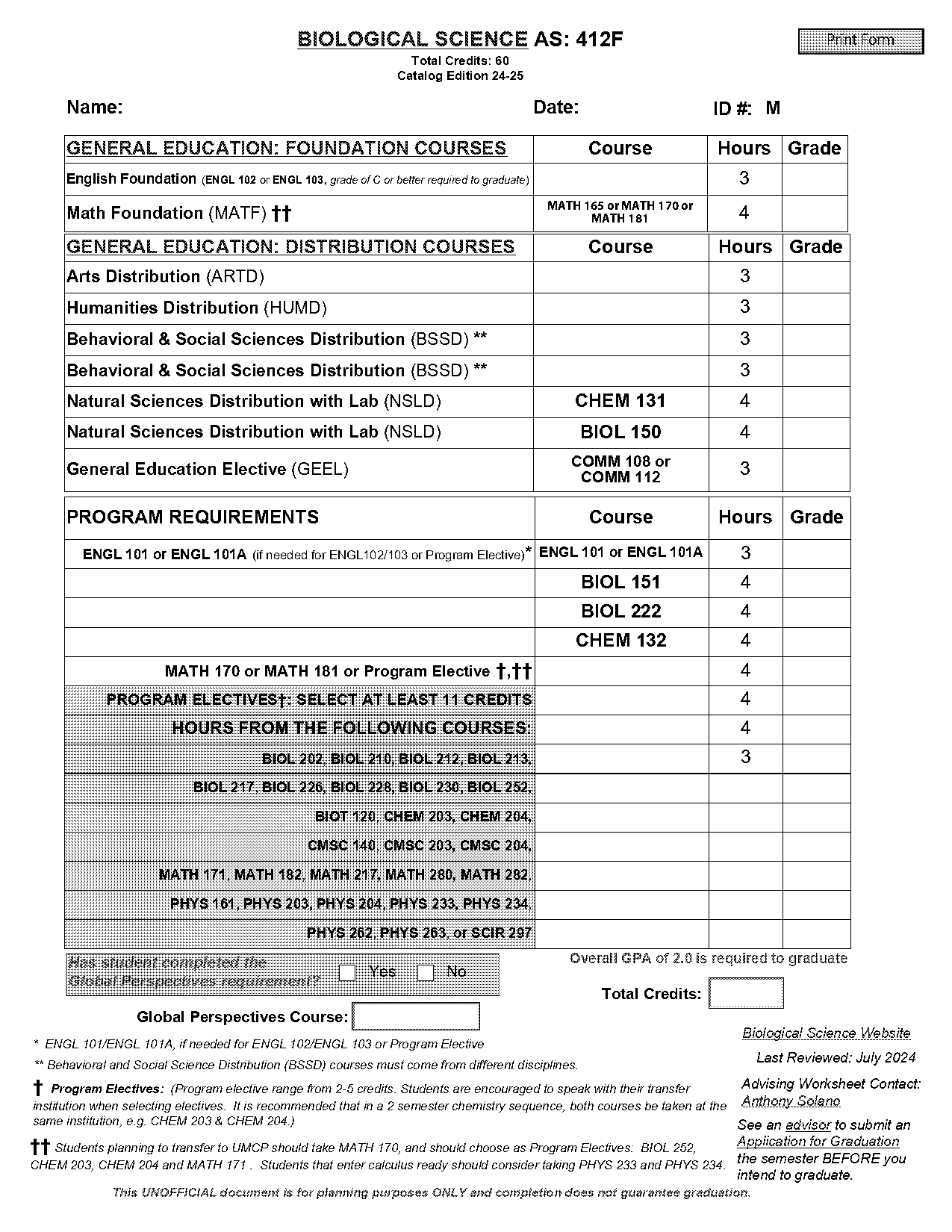 type of sciences worksheet