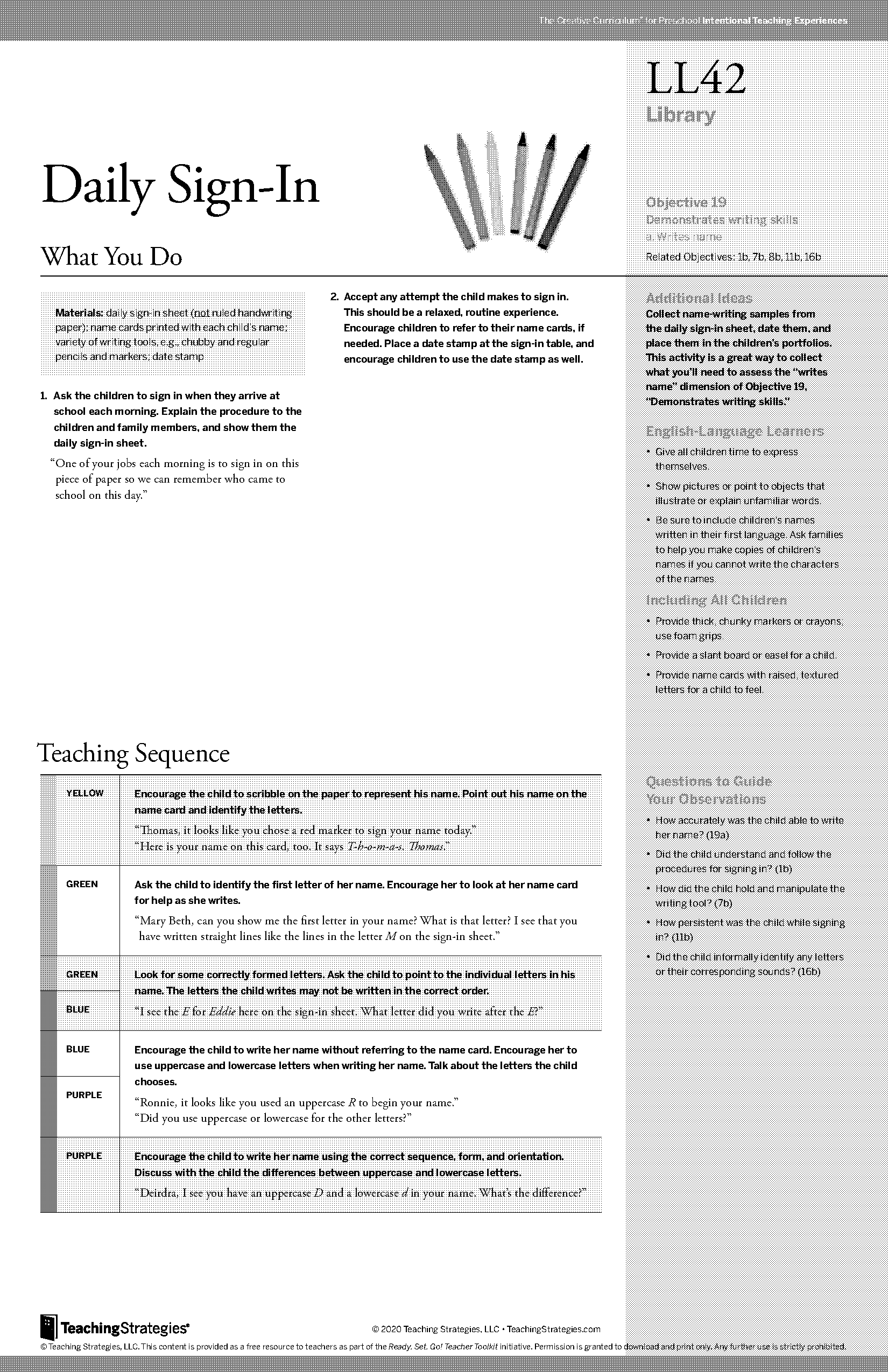 preschool sign in sheet template