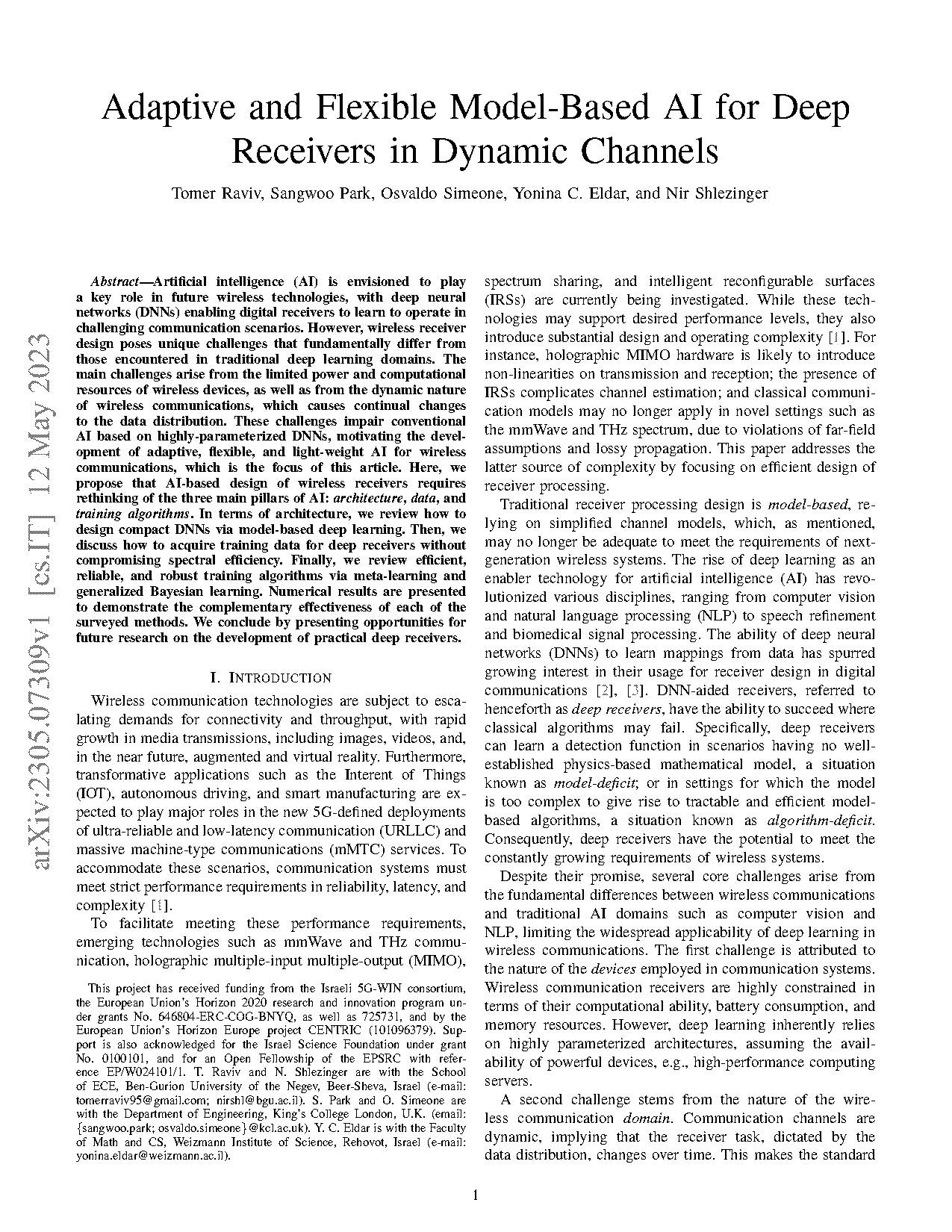 wireless receivers algorithms and architectures