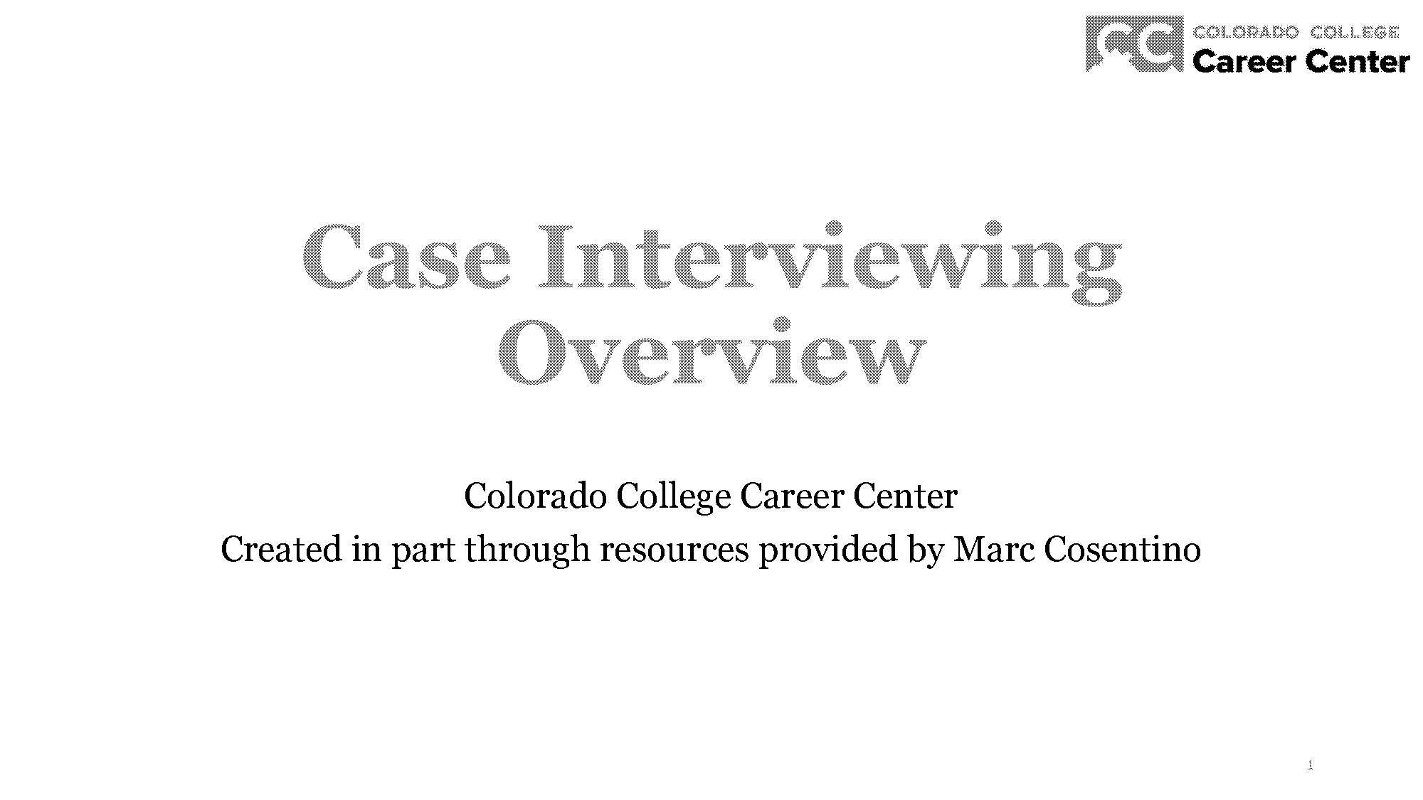 business case example job interview