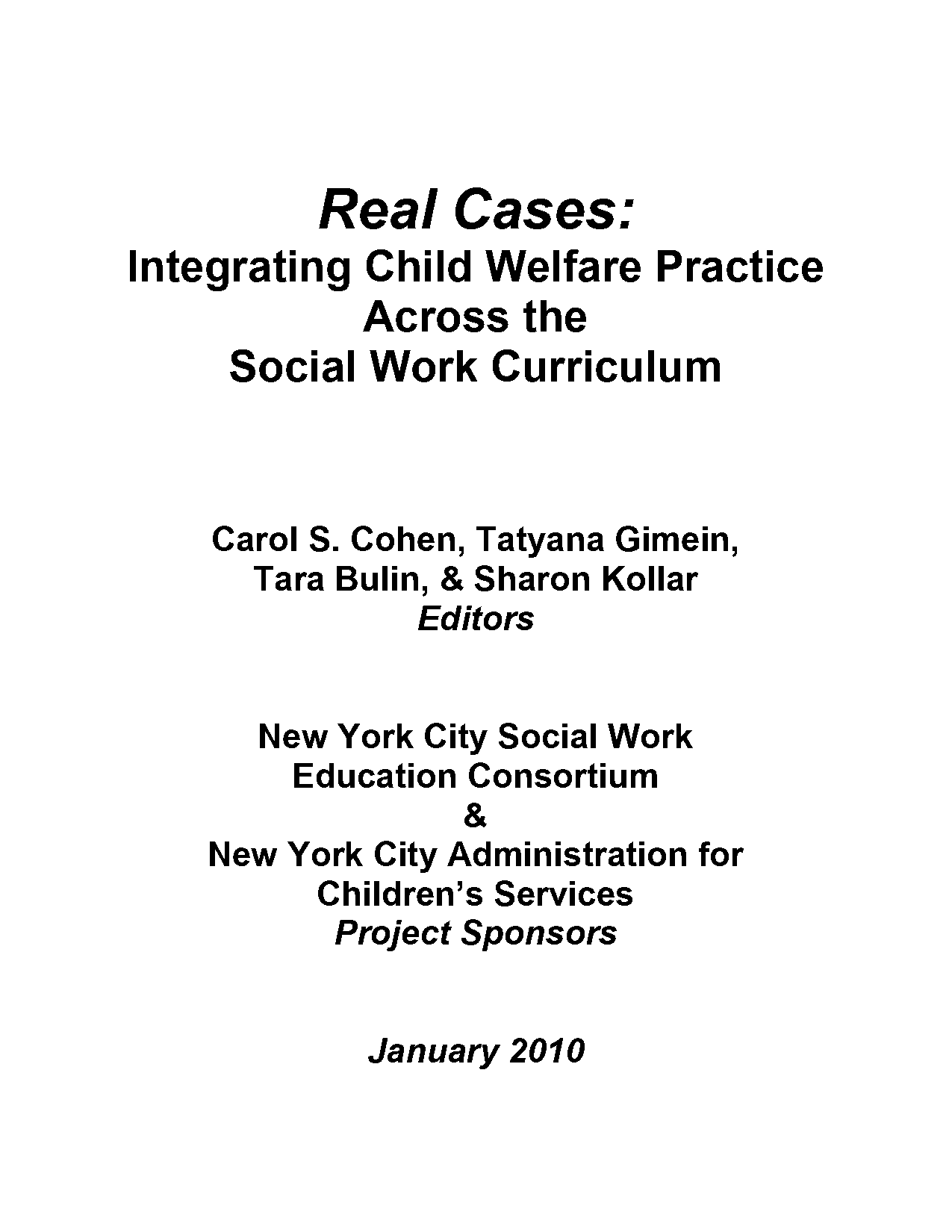 examples of written social work case reports