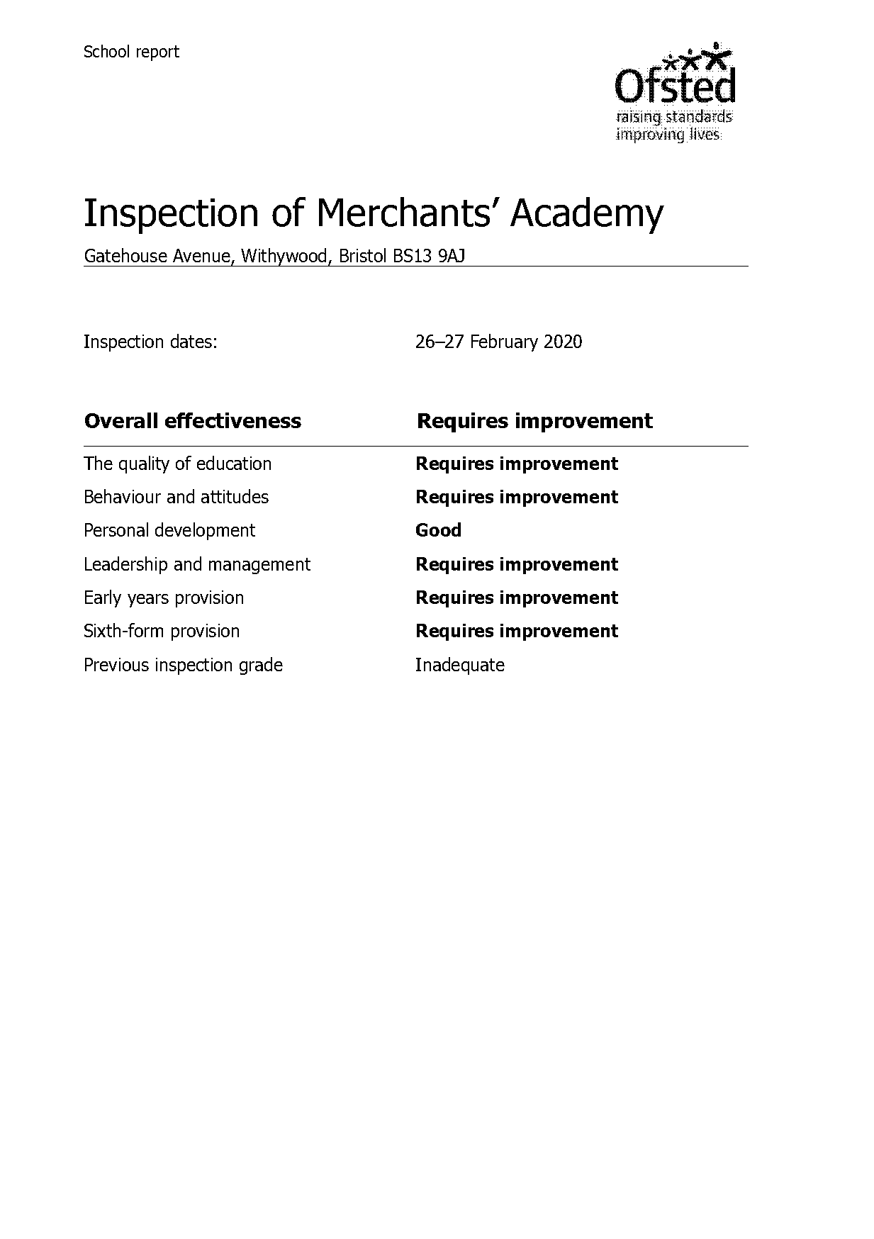 gatehouse school london ofsted report