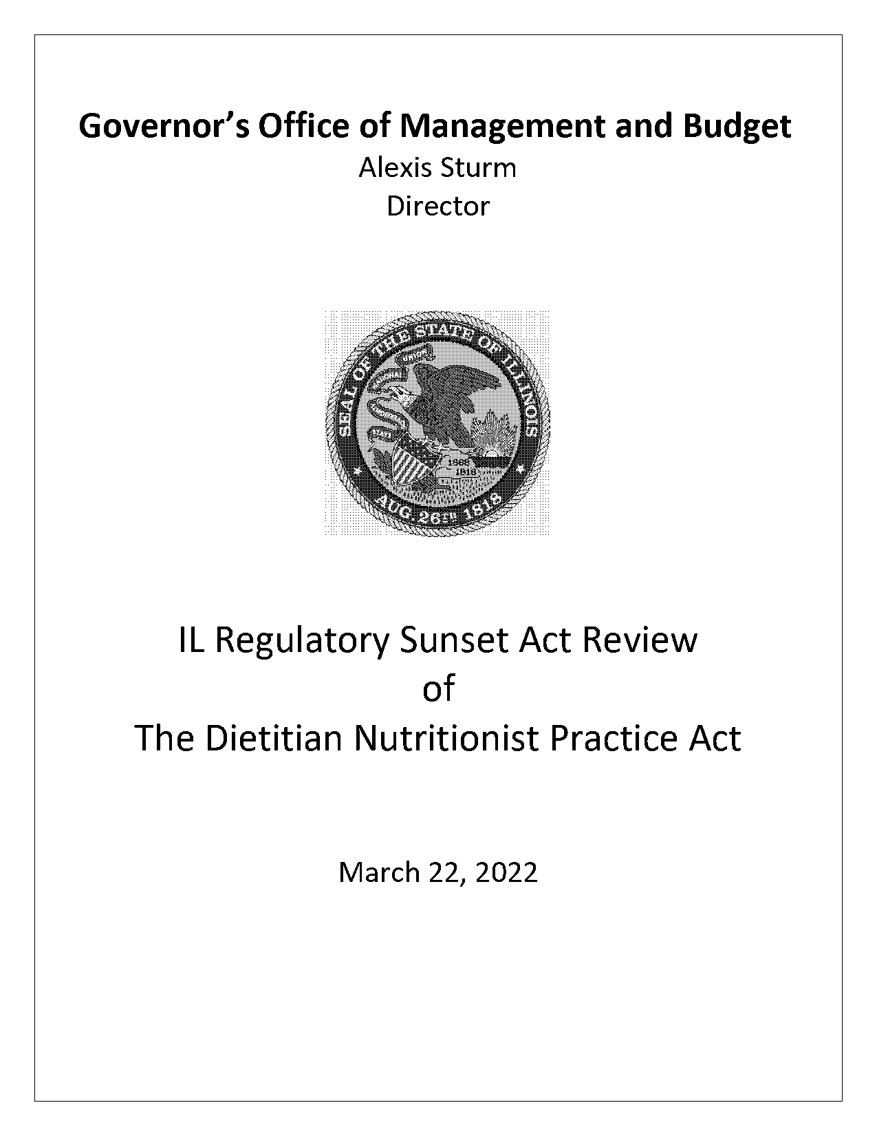 the dietician nutritionist practice act illinois