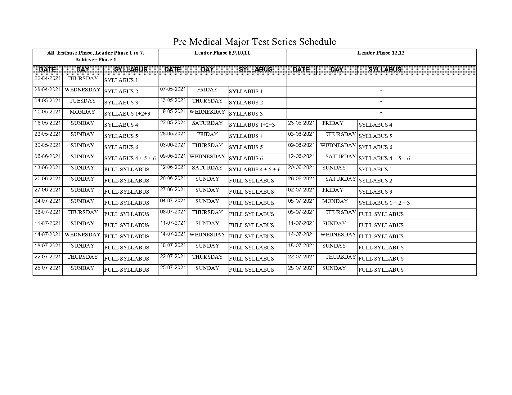 allen time table jaipur